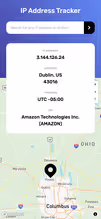 IP Address Tracker main page on mobile devices